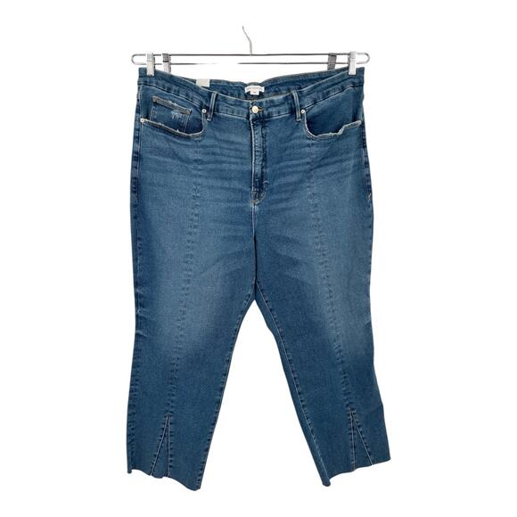 Good American jeansGood Legs straight denim blue plus size 24